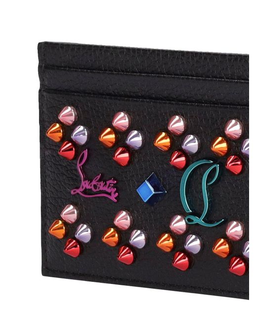 Christian Louboutin Multicolor W Kios Embellished Leather Card Holder