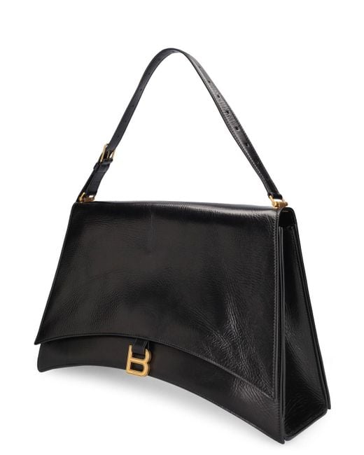 Grand sac porté épaule en cuir crush sling Balenciaga en coloris Black