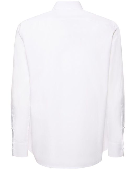 Valentino Baumwollhemd Mit Plastron in White für Herren