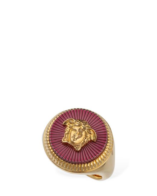 Versace Pink Ring With Medusa Face