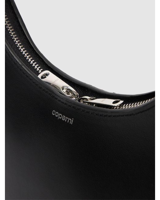 Femme Mini Sac Double Swipe En Suède Avec Soufflet Unique Coperni en coloris Black