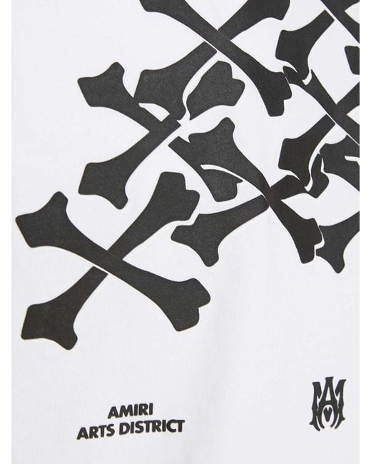 Amiri White Bones Stacked Cotton T-shirt for men