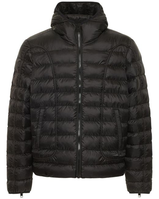 DIESEL Synthetic Hooded Tech Puffer Jacket in Black for Men Lyst