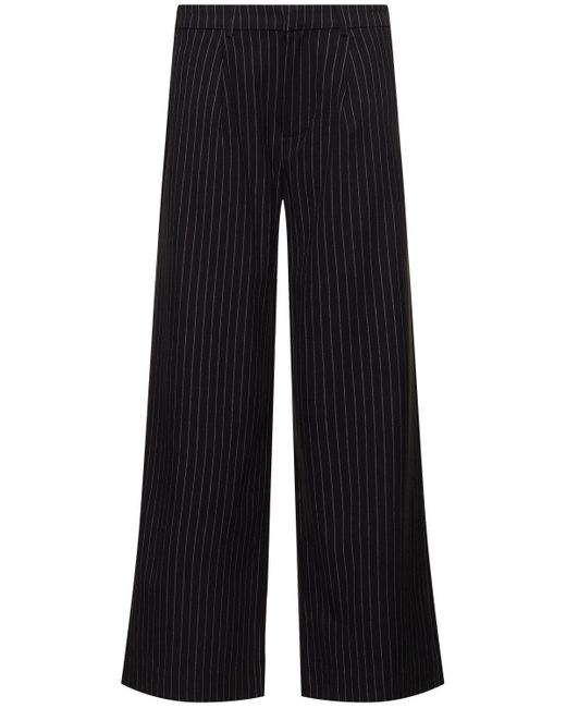 WeWoreWhat Black Low Rise Pinstriped Tech Pants