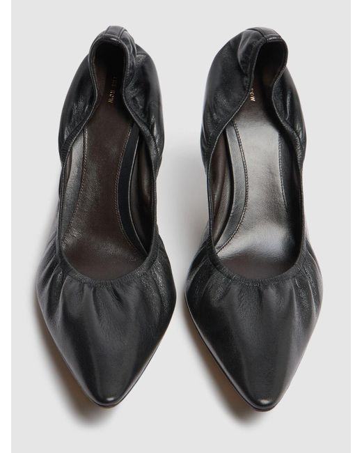 The Row Black 70mm Liisa Leather Pumps