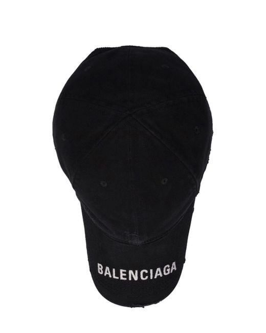 Balenciaga Black Logo Cotton Cap for men