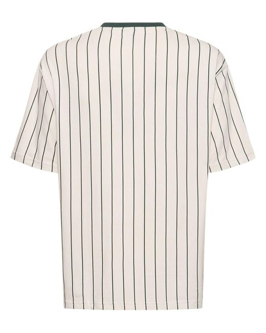KTZ Natural Pinstriped Cotton T-shirt for men