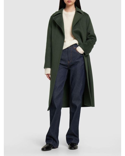 Manteau en cachemire doublé avec ceinture manuela1 Max Mara en coloris Green