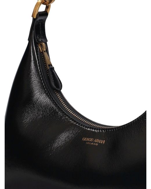 Giorgio Armani Black Le Prime Hobo Nappa Shoulder Bag