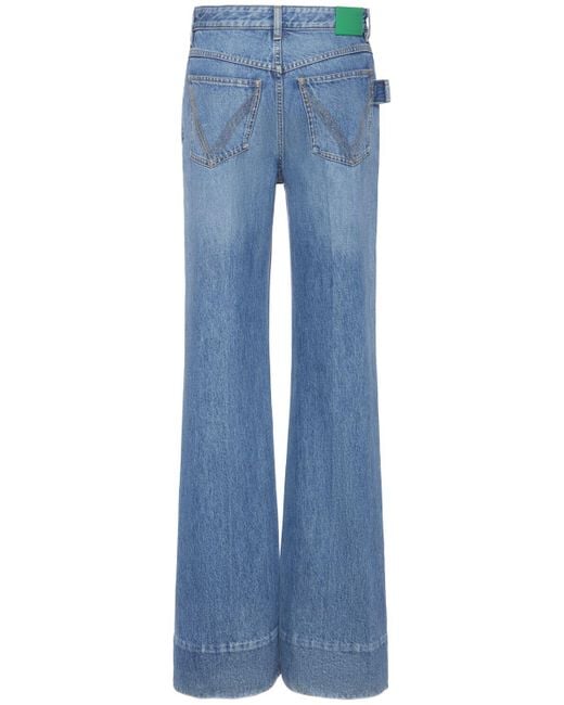 Bottega Veneta Blue Vintage Indigo Wide Leg Denim Jeans
