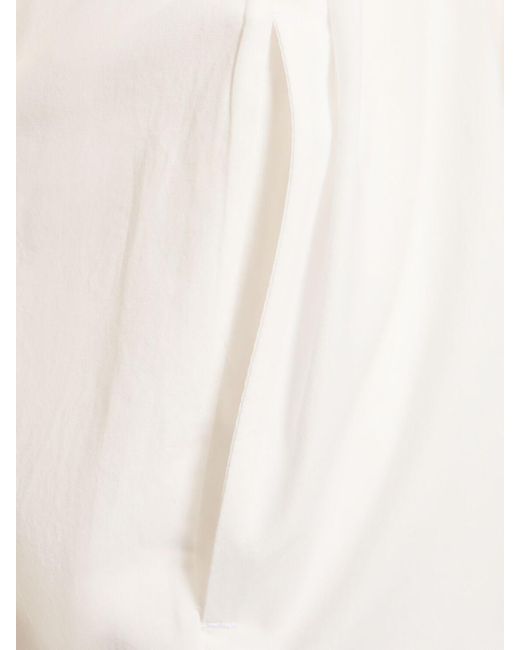 Embellished Cotton Midi Dress in White - Brunello Cucinelli