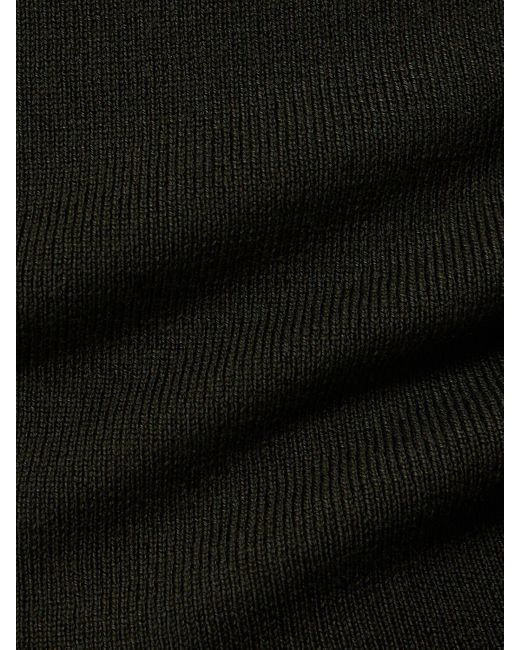 St. Agni アシンメトリーニットミニドレス Black