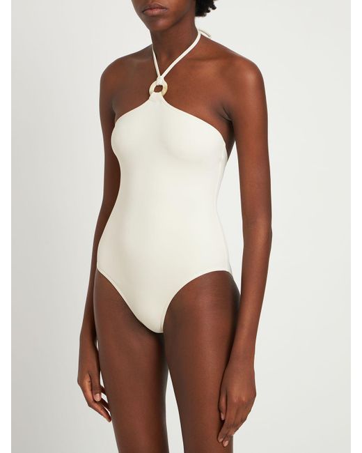 Eres White Stretch-badeanzug "celeste"