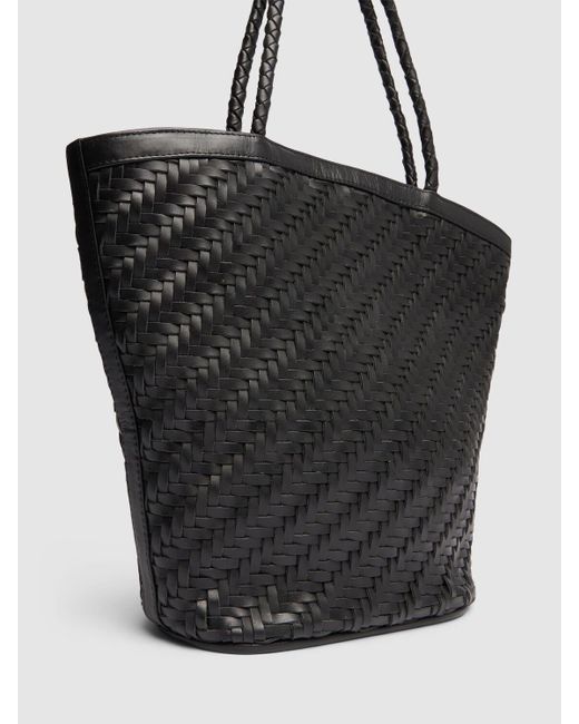 Bembien Black Jeanne Handwoven Leather Shoulder Bag