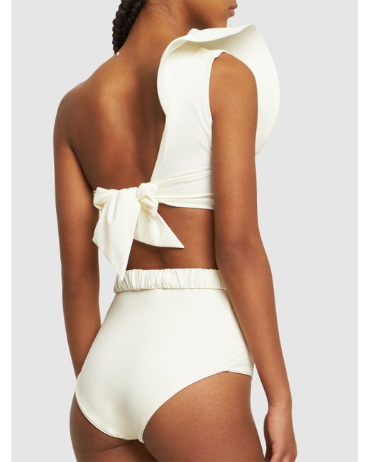 Bas de bikini en lycra avec ceinture mahaba Johanna Ortiz en coloris White