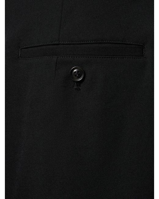 Pantalones de gabardina de lana Yohji Yamamoto de color Black