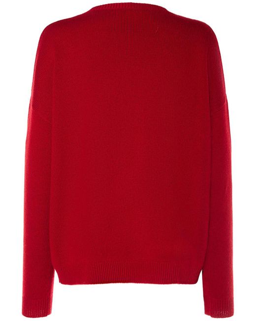 Max Mara Red Sweater Aus Woll/kaschmirmischung "nias"