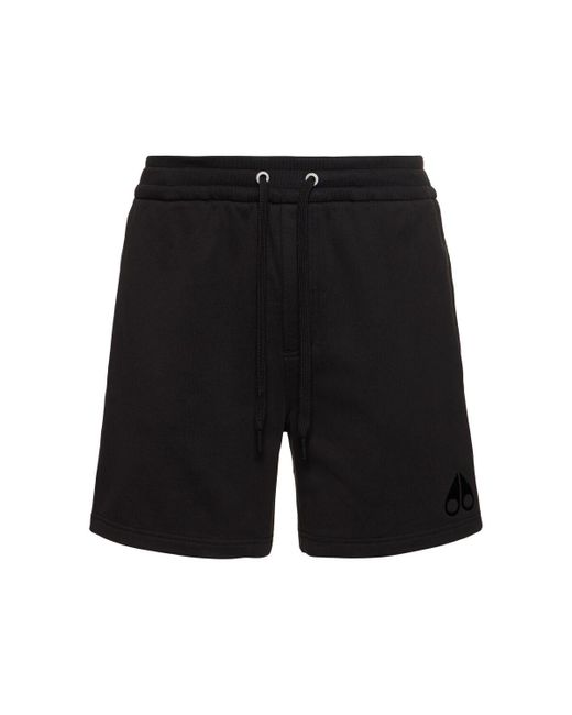 Shorts clyde in cotone di Moose Knuckles in Black da Uomo