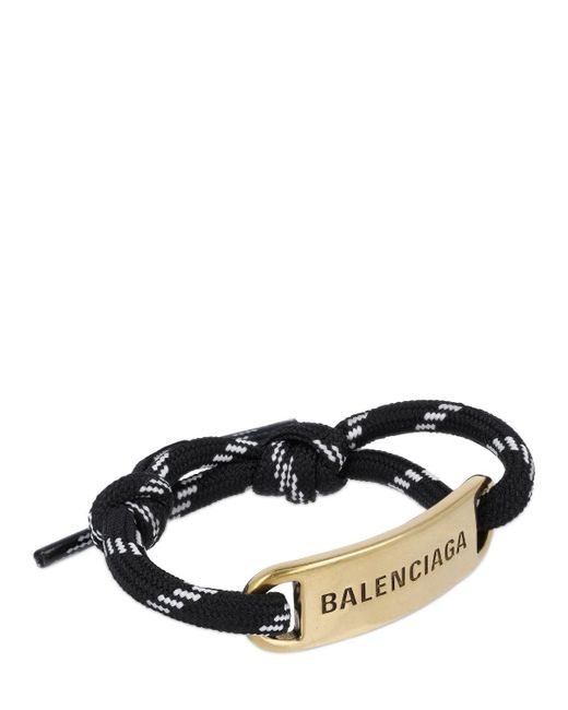 Balenciaga Black Plate Bracelet