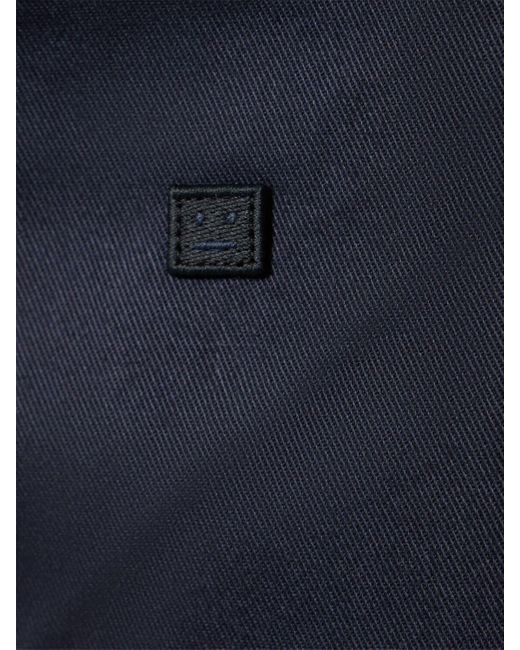 Pantaloni workwear pablo in cotone di Acne in Blue da Uomo