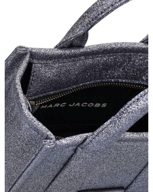 Marc Jacobs Gray The Crossbody Glittered Leather Bag