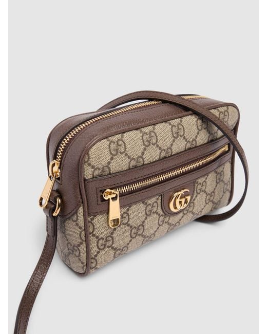 Gucci Gray Mini Ophidia gg Canvas Shoulder Bag