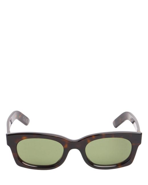 Retrosuperfuture Green Ambos 3627 Squared Acetate Sunglasses