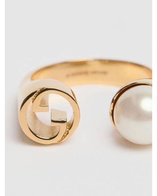 Gucci Metallic Blondie Embellished Brass Ring