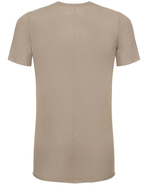 Rick Owens Natural Basic Cotton T-Shirt for men