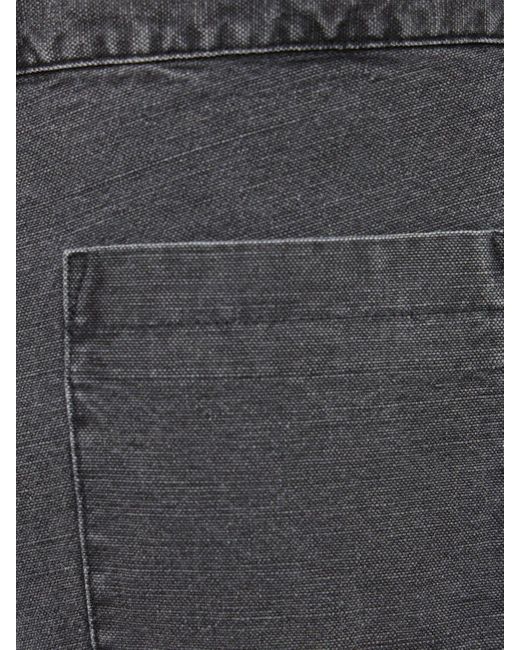 Our Legacy Gray Uomo Oyster Cotton & Linen Trunk Shorts for men