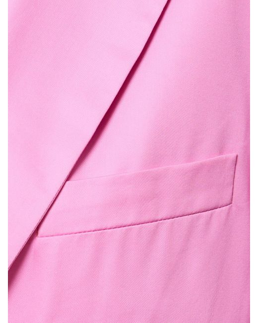 ANDAMANE Pink Guia Cotton Satin Oversize Blazer