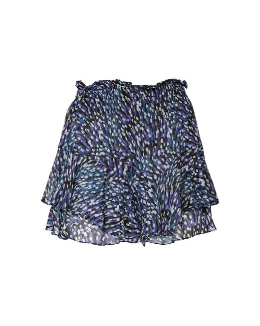 Isabel Marant Blue Sornel Printed Viscose Shorts