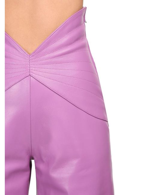 The Attico High Waist Leather Balloon 