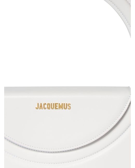 Borsa le sac rond in pelle di Jacquemus in White