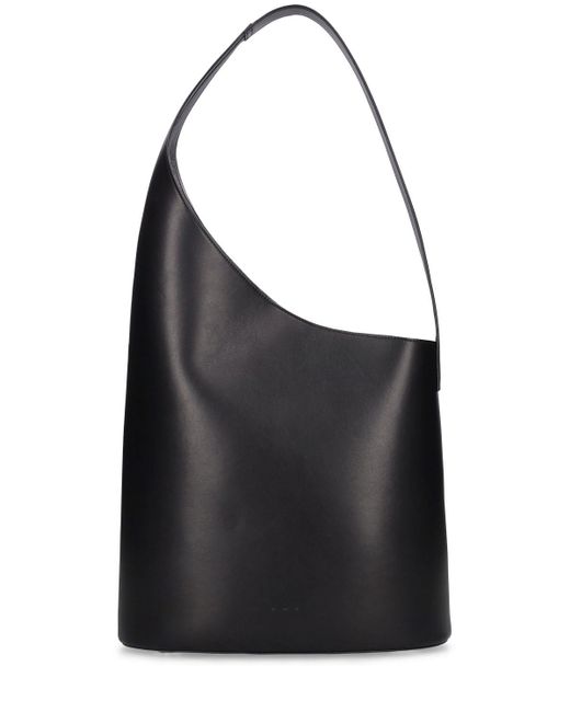 Aesther Ekme Black Lune Tote Smooth Leather Bag
