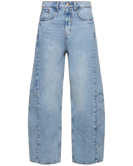 Triarchy Blue Ms. Walker Mid Rise Wide Denim Jeans