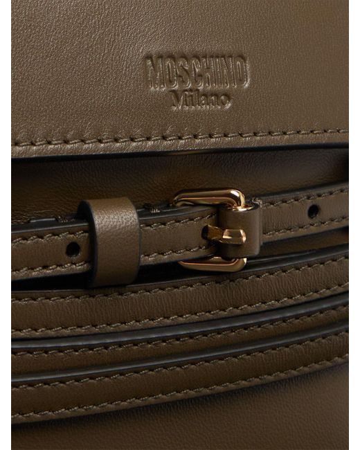 Moschino Brown Kleine Handtasche Aus Leder "tie Me"