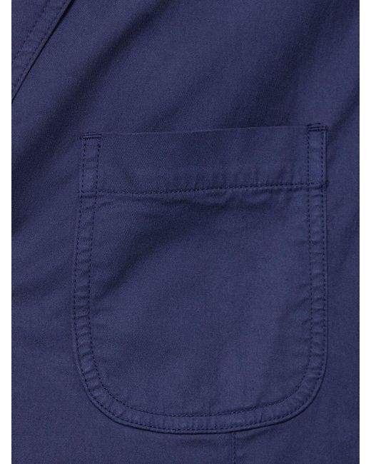 Aspesi Blue Cotton Blend Twill Suit for men