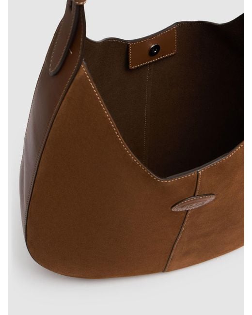 Tod's Brown Damen Kleine Hobotasche Aus Wildleder