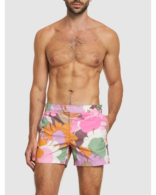 Bañador shorts con estampado Tom Ford de hombre de color Pink