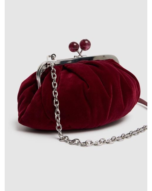 Weekend by Maxmara Red Clutch Aus Samt "vespa"