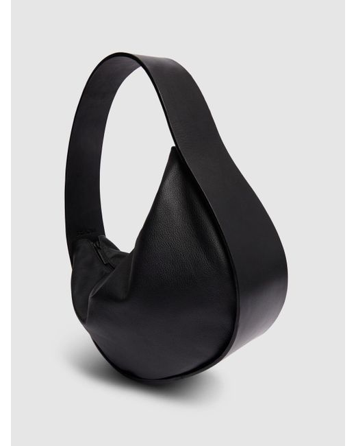 St. Agni Black Soft Arc Leather Shoulder Bag