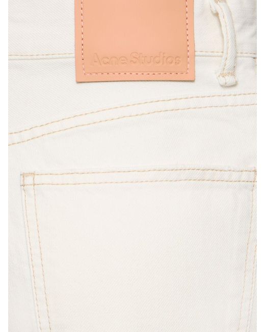 Jeans rectos de denim Acne de color White