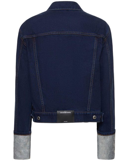 Alexander Wang Blue Embellished Straight Jacket