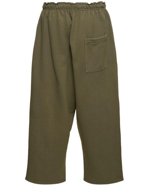 Hed Mayner Green Compact Brushed Cotton Jersey Pants for men