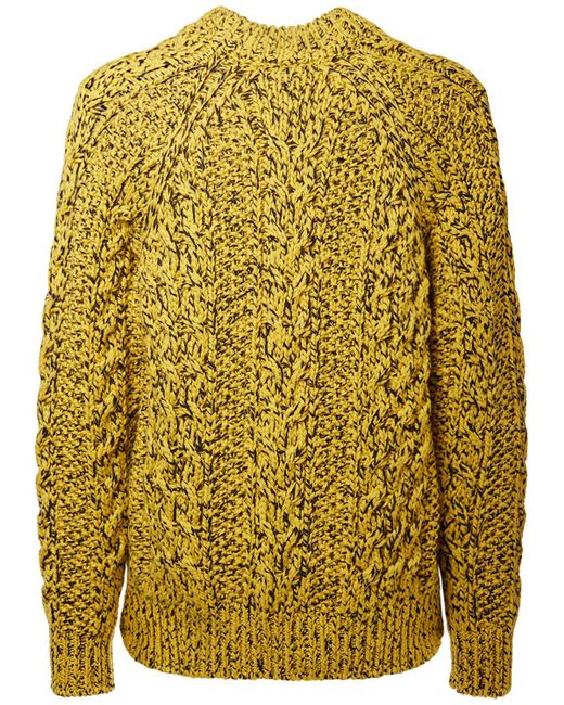 3 MONCLER GRENOBLE Yellow Wool Blend Knit Sweater for men