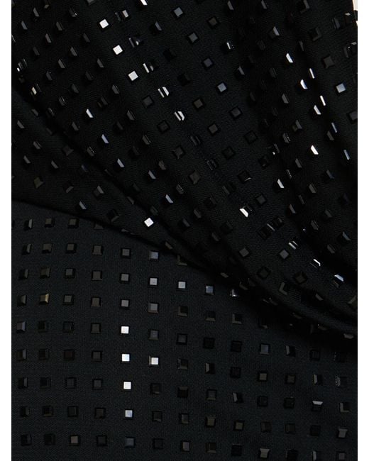 Robe courte en cristaux à col châle David Koma en coloris Black
