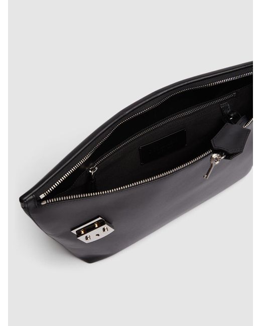 DSquared² Black Lock Yourself Leather Clutch