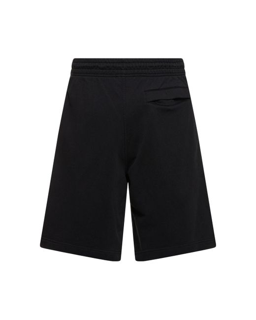 Maison Kitsuné Black Bold Fox Head Patch Oversize Jog Shorts for men