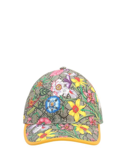 Gucci Multicolor 'GG' Baseballkappe mit "Flora"-Print